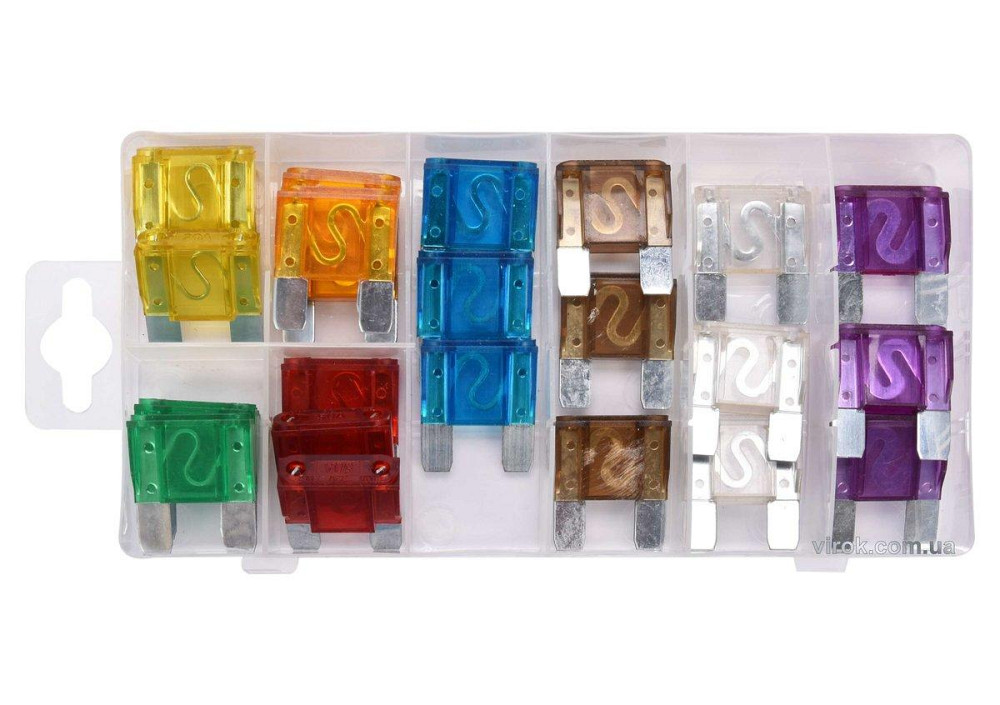 Запобіжники автомобільні YATO MAXI, в асортименті, 24 шт [24/720] Одеса - фото 1