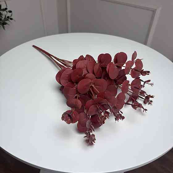 Букет евкаліпту штучний для декору 5шт/уп. Цвет: бордовый EL-81 Ивано-Франковск