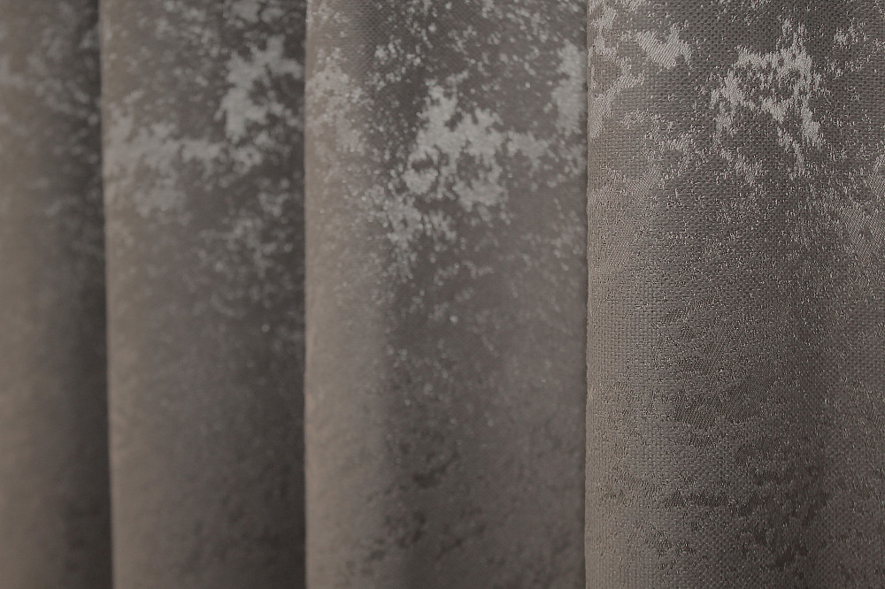 Комплект коротких штор VR-Textil Лен мрамор Pavliani № 1373ш 130х170 см 2 шт Коричнево-серый (35-0057) Киев - изображение 6