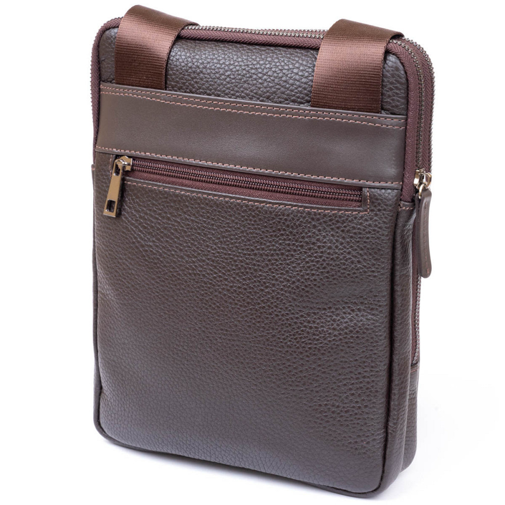 Сумка мужская планшет на два отделения кожаная флотар (SHVIGEL) Киев - изображение 12