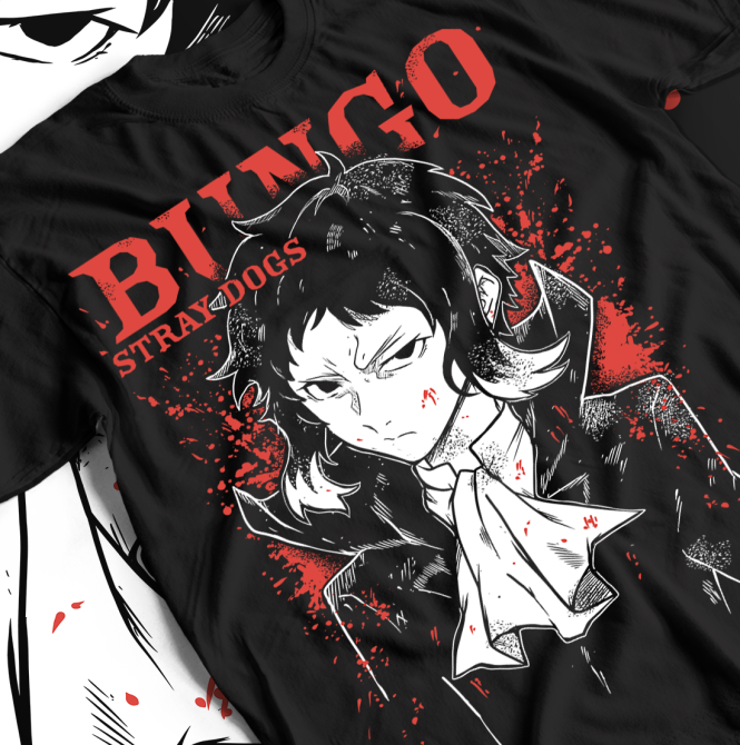 Футболка для мальчика аниме Бунгоу Страй Догс Акутагава оверсайз (рост от 165 до 180 ) Черний AnimeJ0625m Днепр - изображение 1