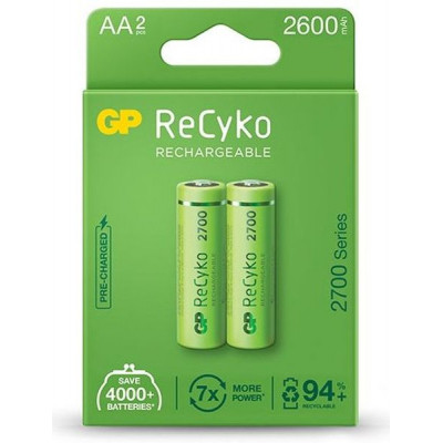 Аккумулятор Gp AA R6 ReCyko battery 2600mAh AA (2700Series, 2 battery pack) (270ААHCE-EB2(Recyko) / 4891199186370) Винница - изображение 1