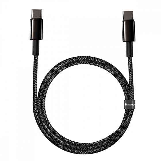 Кабель Baseus Tungsten Gold Type-C to Type-C 100W 1м чорний Львов