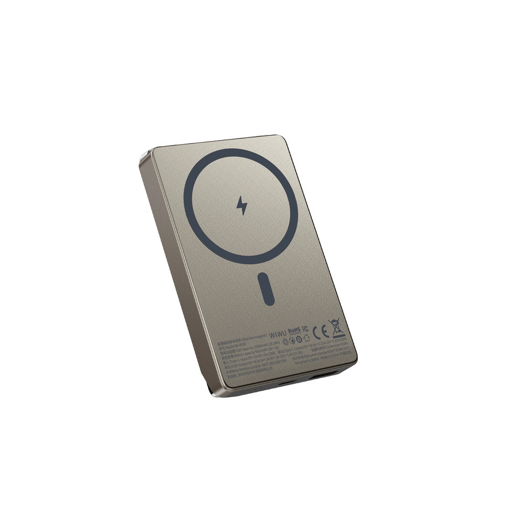 Павербанк 10000 mAh WIWU Wi-P020 ультратонкий сірий power bank повербанк Одеса - фото 1