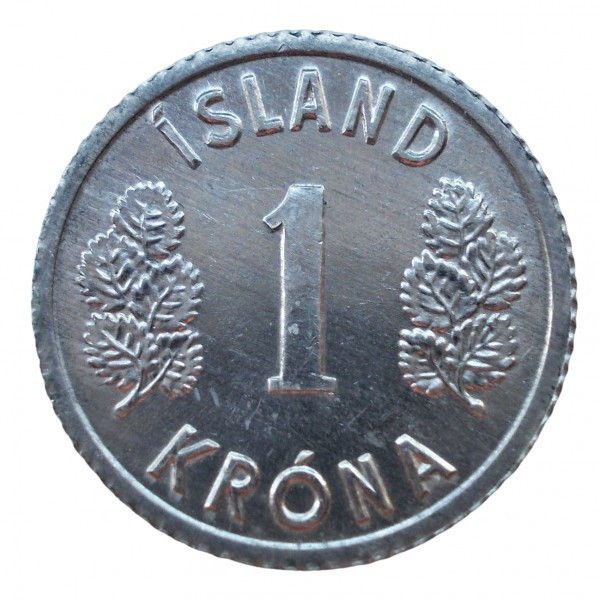 Монета 1 крона Исландия 1976 Полтава - изображение 1