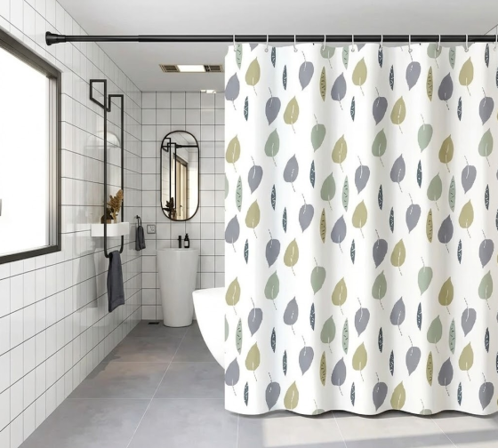 Шторка-фиранка для ванной Zerix SCP-008-180x200 из PEVA (полиэтиленвинилацетата) удлиненная (Узор 