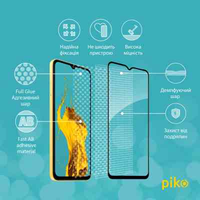 Стекло защитное Piko Full Glue Xiaomi Poco M5 Black (1283126545108) Винница