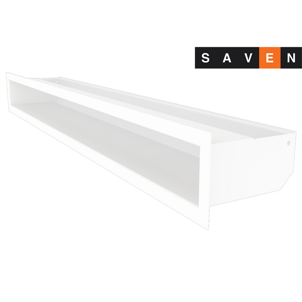 Вентиляционная решетка для камина SAVEN Loft 90х800 белая Львов - изображение 1