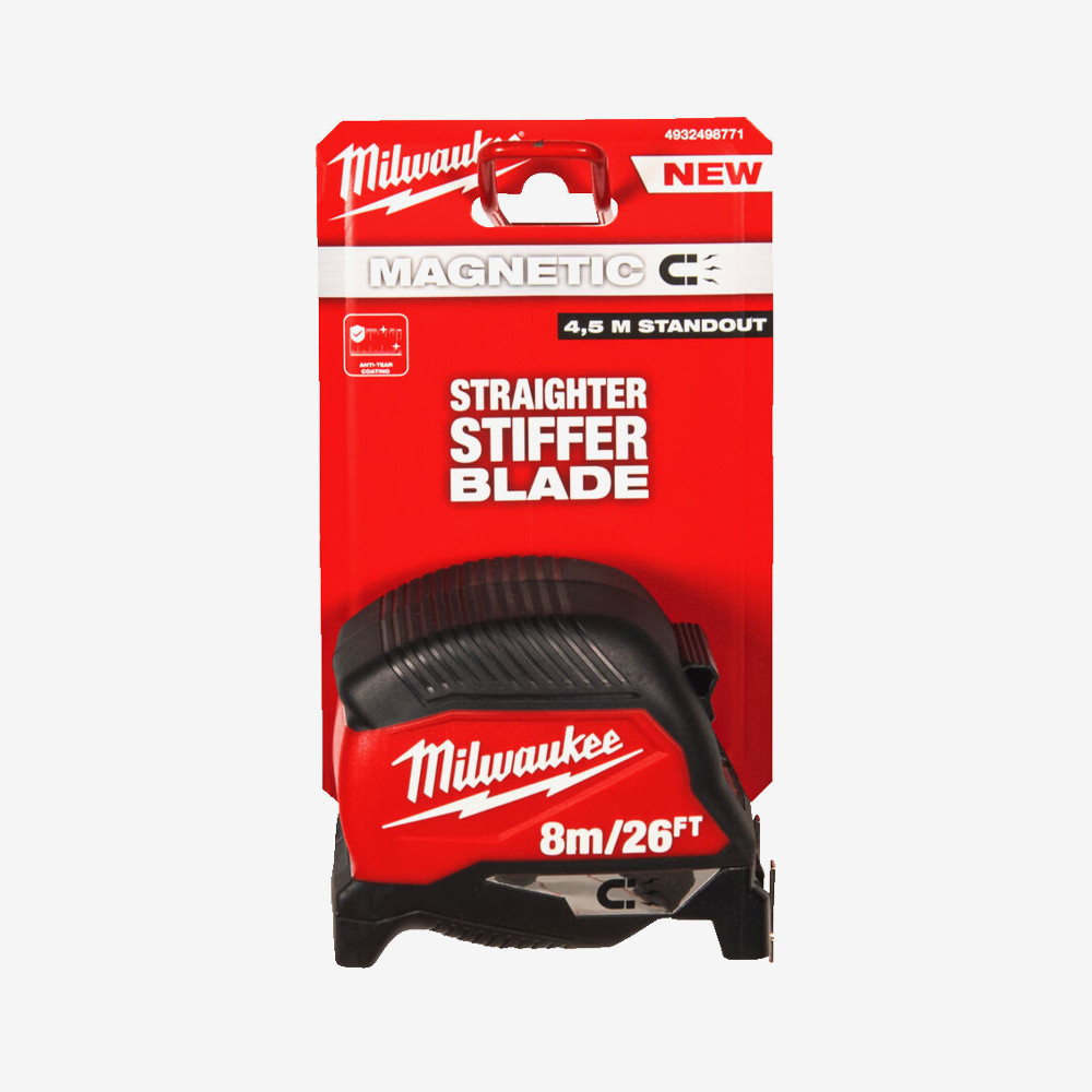 Рулетка магнітна MAGNETIC MILWAUKEE (Gen4), (полотно 30мм), 8м/26ft Одеса - фото 3