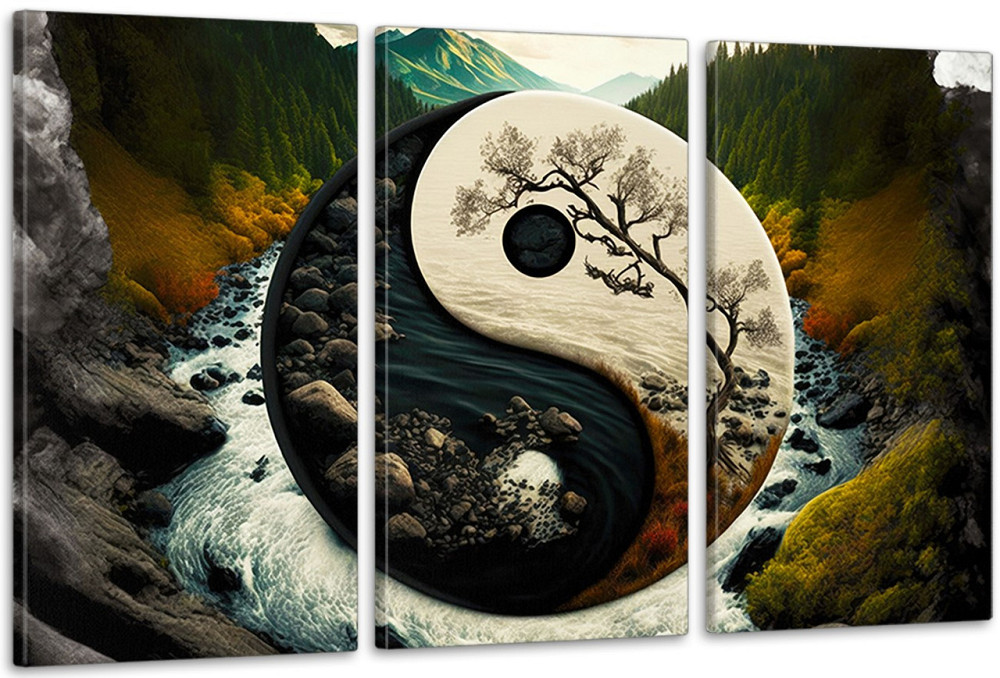 Модульная картина в гостиную / спальню  Інь-Янь   ART-114_3A Киев - изображение 1