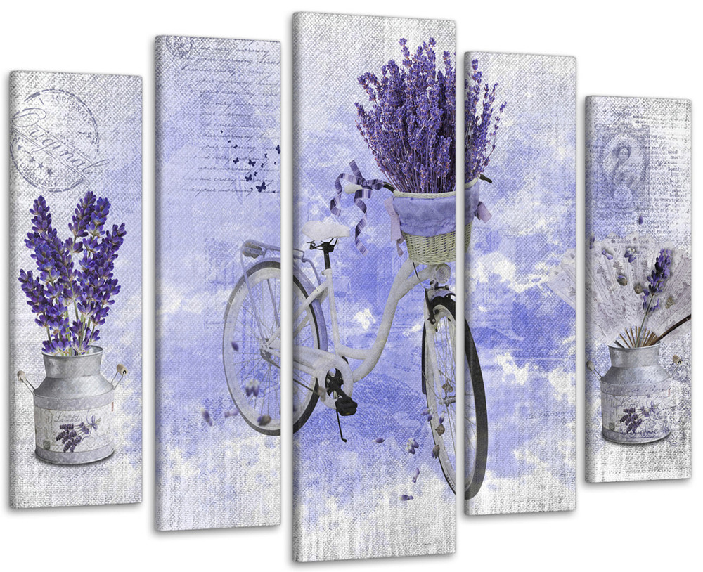 Модульная картина Лаванда Велосипед Art-198_5 115x170 см Киев - изображение 1