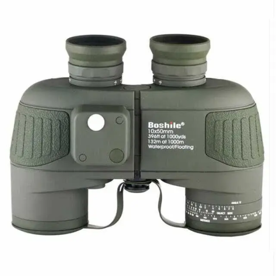 Потужний морський бінокль Boshile HD 10х50 із компасом (Зелений) Київ