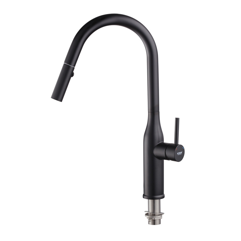 Кухонний змішувач KOER KI-70004-05 з висувним виливом з нержавіючої сталі (KR3386) Харків - фото 5