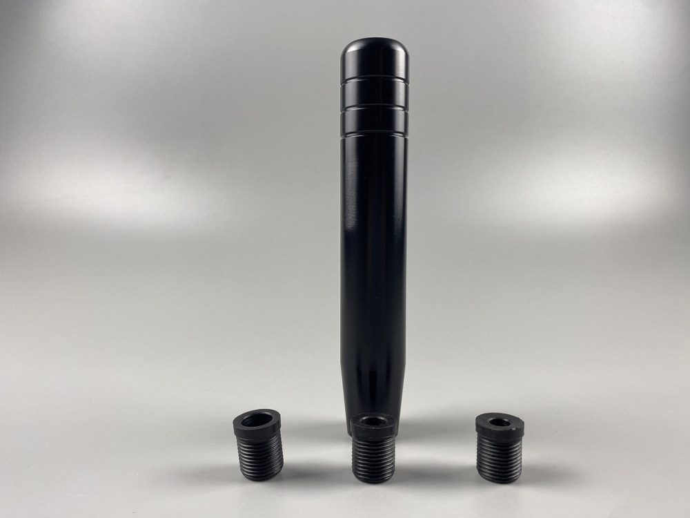 Насадка для важеля КПП чорна 13 см, ергономічна ручка для коробки передач із 3 універсальними штуцерами Мукачево - фото 2