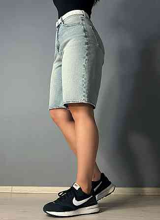 Шорты женские джинсовые Liana 4-021 бермуды с ремнем голубые, голубой, 26, 26, 69 см, 100 см Киев