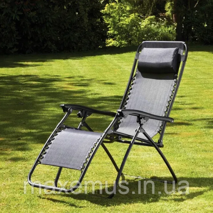 Набор шезлонгов 2 шт и столик Bonro SP167A садовые лежаки для отдыха и террасы черный Мостиська - фото 11