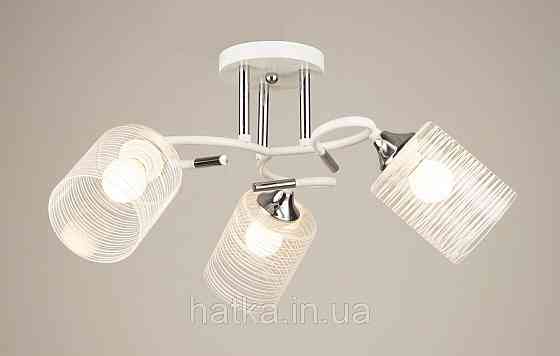Люстра стельова Sirius B N4523/3 WT+CH на 3 плафони Київ