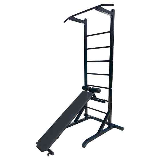 Турник + пресс + брусья + скамья 50х50 мм KZ-833 Спортивные стенки и турники для дома разборная Киев