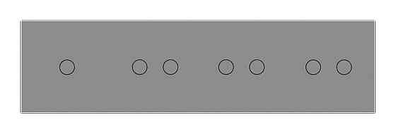 LIVOLO Рамка 4-постова для одного 1-сенсорного та трьох 2-сенсорних вимикачів (1-2-2-2) LIVOLO, Коломыя