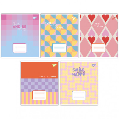 Зошит Yes Smile and be happy А5 48 аркушів лінія (767392) Вінниця - фото 1