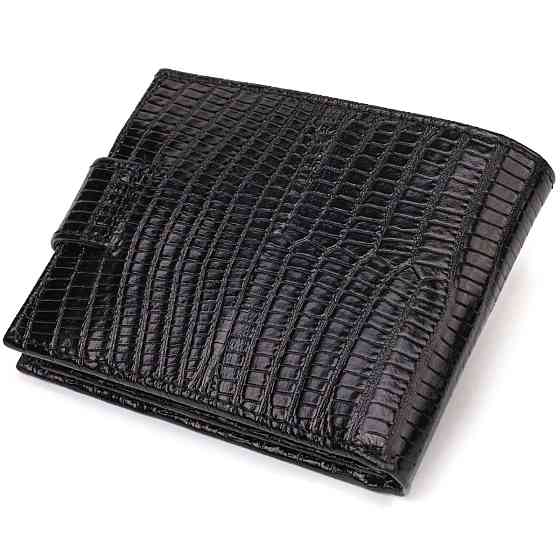 Небольшой фактурный мужской бумажник из натуральной кожи с тиснением CANPELLINI 21748 Черный Киев