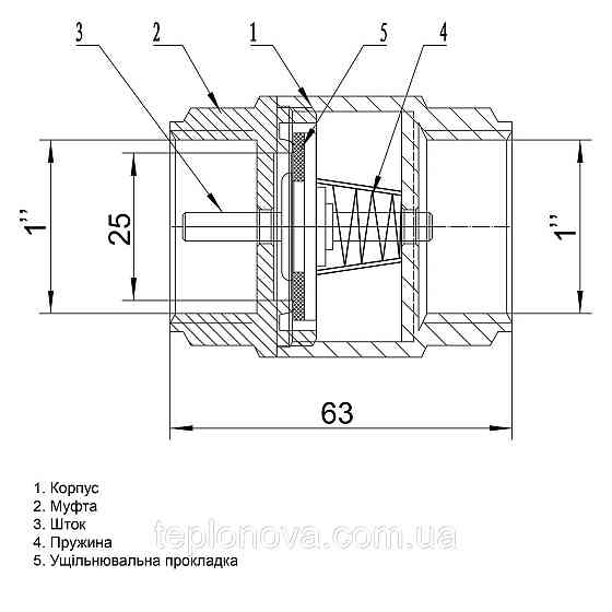 Клапан обратного хода воды Q PROFESSIONAL 1″ НВ QP100MF Черновцы