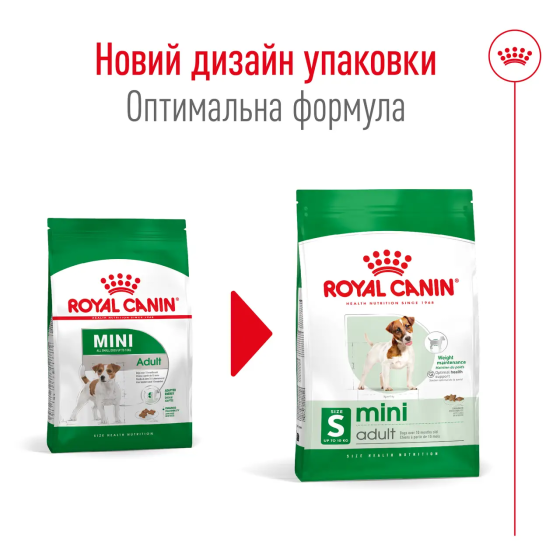 Royal Canin Mini Adult (Рояв Канін Міні Едалт) сухий корм для маленьких дорослих собак 4-10 кілограм від 10 місяців 8 кілограмів. Запоріжжя