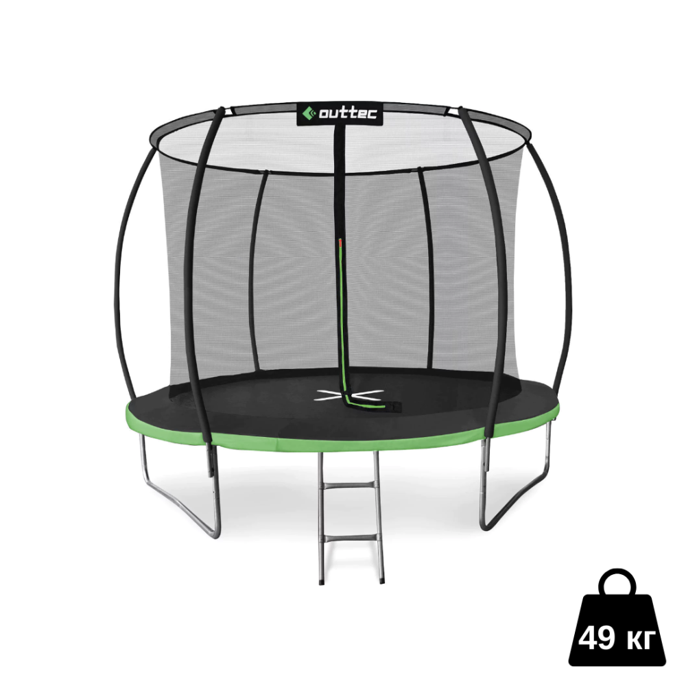 Батут Outtec Premium 10ft (312см) чорно-зелений з внутрішньою сіткою Київ - фото 3