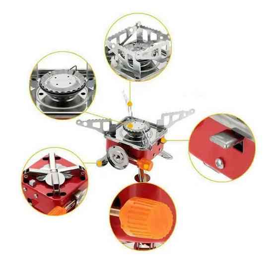 Компактная складная газовая горелка, Портативная газовая плита с балоном, Розжиг огня на природе AZ-73 Львов