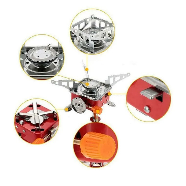 Компактная складная газовая горелка, Портативная газовая плита с балоном, Розжиг огня на природе AZ-73 Львов - изображение 6