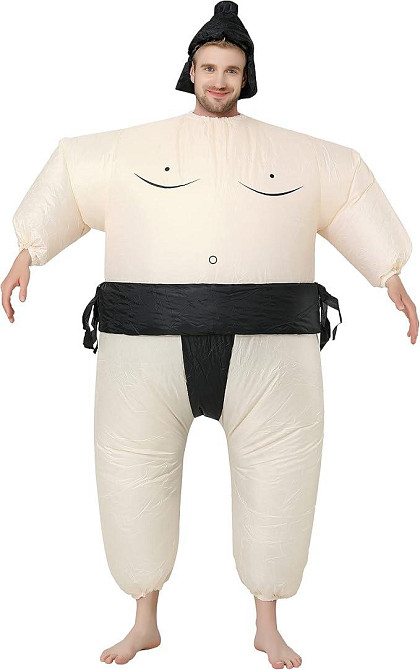 Костюм борця сумо надувний для дорослих, гумористичний образ для виступів, карнавалу, вечірок, Хелловіну 150–190 см Київ - фото 1