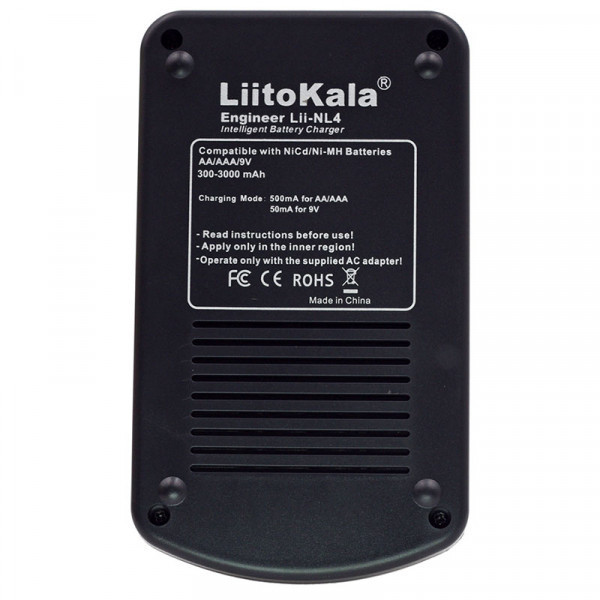 Зарядний пристрій LiitoKala Lii-NL4, 4x(NiMH/NiCd) + 1*9V(крона) (Lii-NL4) Київ - фото 5