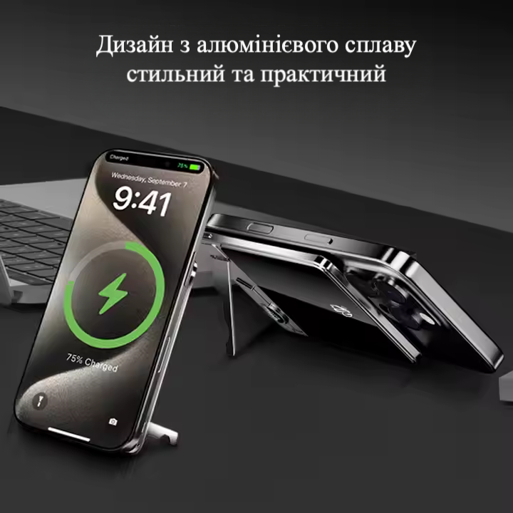 Повербанк F15 10000 mAh 20W (MagSafe) - графітовий Киев - изображение 8