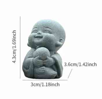 Фігурка Будда з каченям із каменю – міні статуетка для дому, декору та подарунка Київ