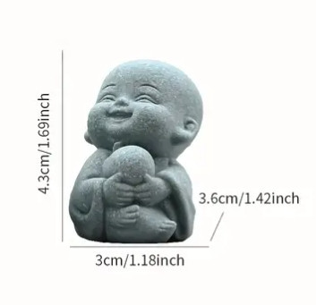 Фігурка Будда з каченям із каменю – міні статуетка для дому, декору та подарунка Київ - фото 2