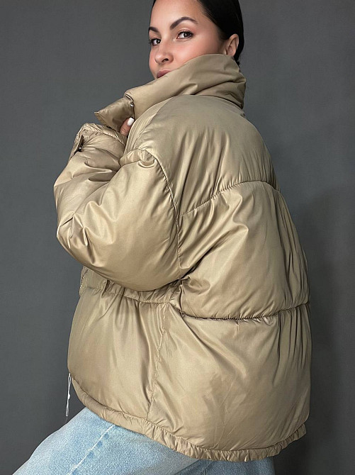 Куртка женская RUIXI 8811 деми легкая воротник стойка с сумочкой широка оверсайз свободный крой, карамель, 48 Киев - изображение 15