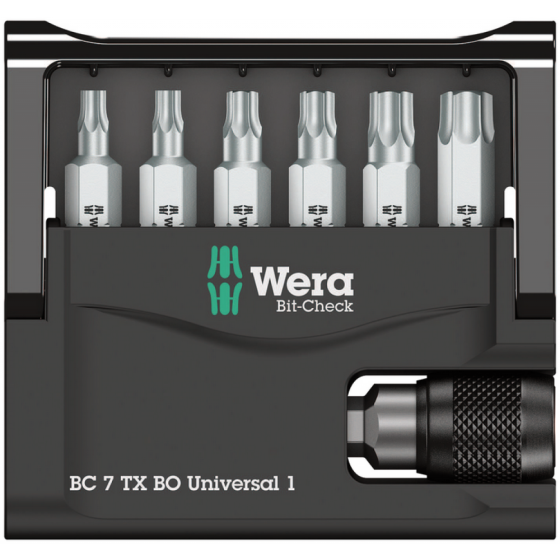 Набор бит Torx с отверстием 7ед. Wera Bit-Check 7 TX BO 05056158001 Одесса
