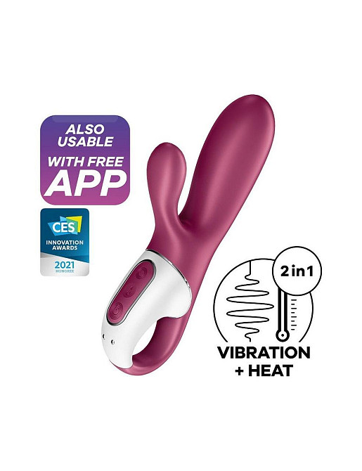 Смарт вібратор кролик із підігрівом Satisfyer Hot Bunny Sex Aura Київ - фото 1