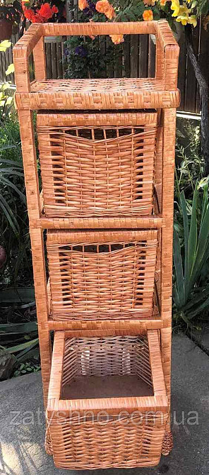 Комод плетеный из лозы на 3 ящика Киев - изображение 3