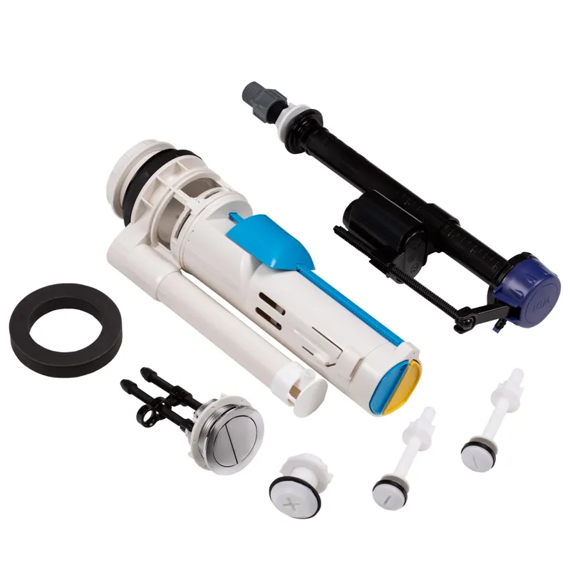 Комплект арматури: MIXXUS PREMIUM BUTTON-1805-1/2" СПУСКНА 2-х кнопочна + НАПОВНЮВАЛЬНА з НИЖНІМ підведенням, пластикове Київ - фото 1