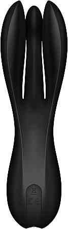 Клиторальный вибратор Satisfyer Threesome 2 Black, 3 гибких пальчика, 3 мотора Sex Aura Киев