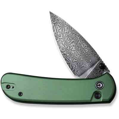 Ніж Civivi Qubit, Green Aluminum, Damascus (C22030E-DS1) Вінниця
