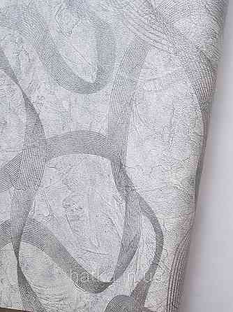 Шпалери метрові вінілові на флізеліні Sintra Vila абстракція зигзаги смуги сірі сріблясті 532539 Київ