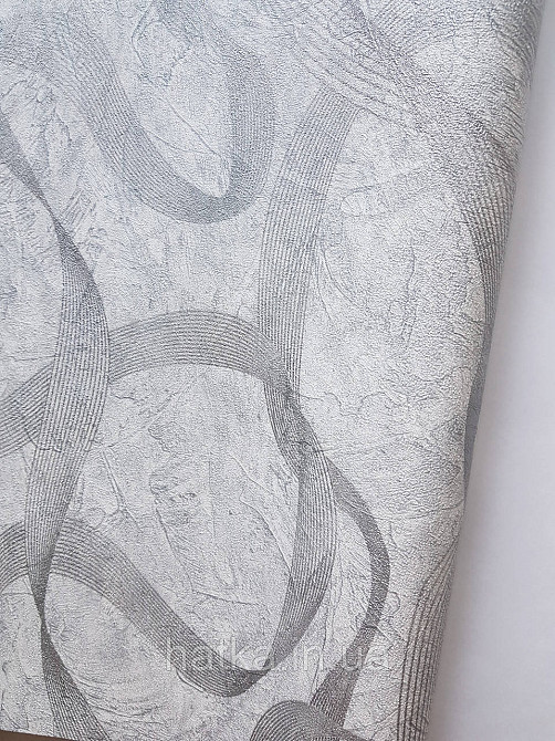 Шпалери метрові вінілові на флізеліні Sintra Vila абстракція зигзаги смуги сірі сріблясті 532539 Київ - фото 1