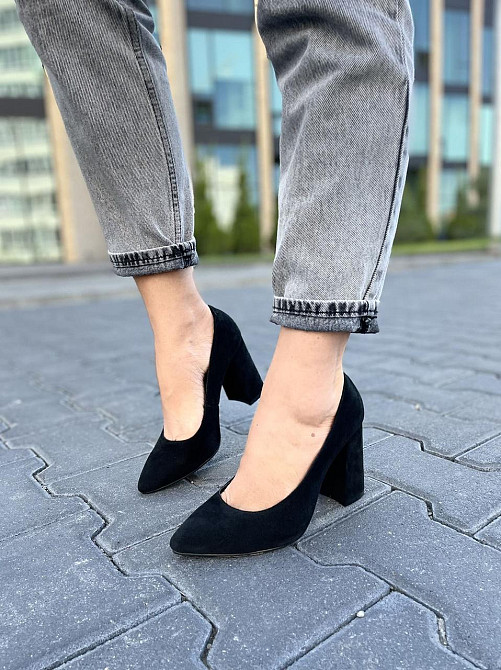 SANTINI Туфлі жіночі SANTINI чорні натуральна замша каблук 10 см 38р.39р.40р. (953571-21) Коломия - фото 7