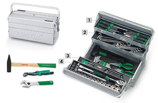 Переносний ящик з інструментом TOPTUL (5 секцій) 65 од. 1/2" GCAZ0003 Одеса - фото 2