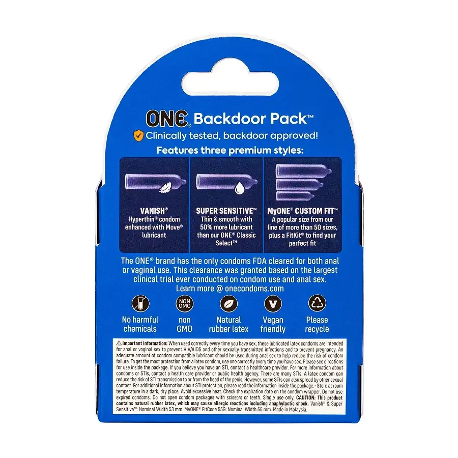 Презервативи ONE Backdoor 3 шт, картонна коробка Львов - изображение 2