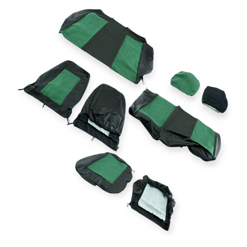 Чохли ваз 2108-21099, 2113-2115 (тюнінг) зелені салону Мукачево - фото 1