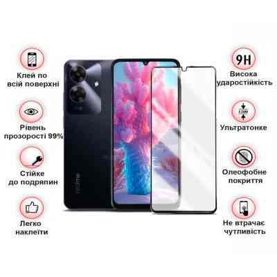 Скло захисне BeCover Realme Note 60 Black (713033) Вінниця