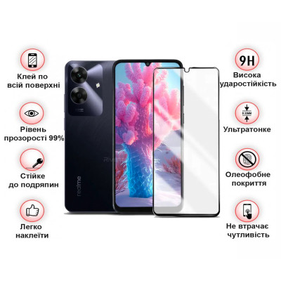 Скло захисне BeCover Realme Note 60 Black (713033) Вінниця - фото 3